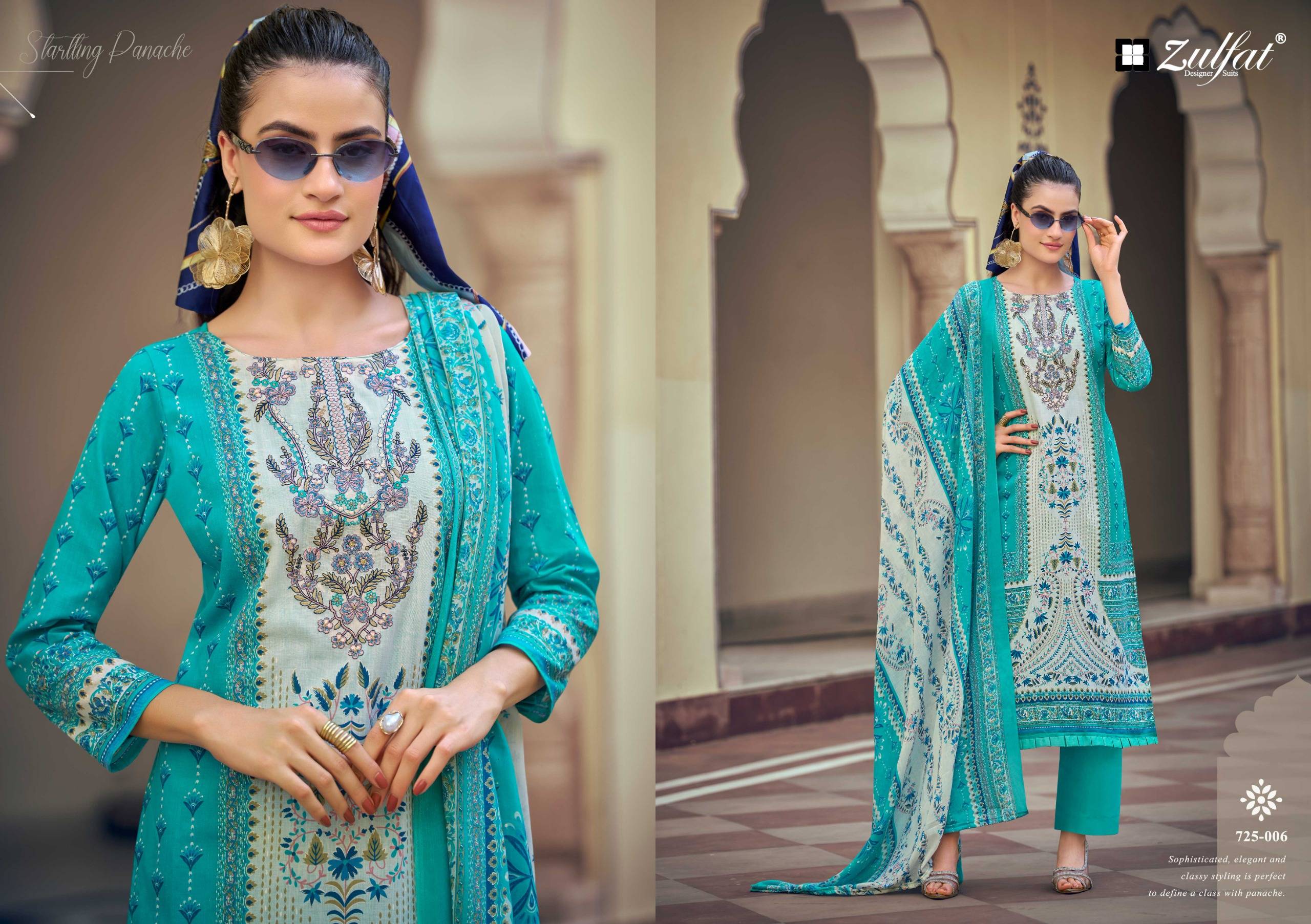 SANA SAFINA VOL 6 By Zulfat 01 To 08 Series Designer Suits Beautiful Pakistani Suits Wear Pure Cotton Dresses At Wholesale Price